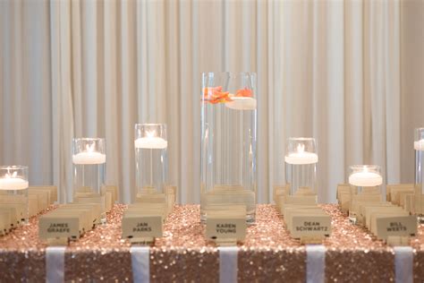 escort card table floating candles Bolsius Unscented 1